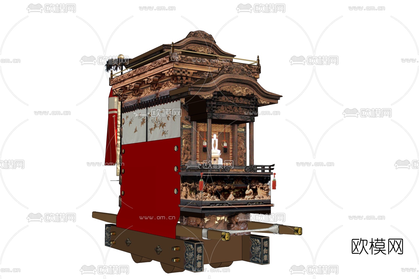 中式轿子免费su模型下载