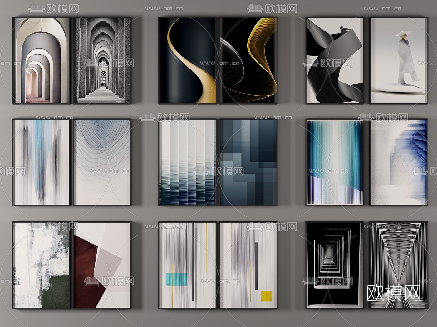 后现代装饰画3d模型下载