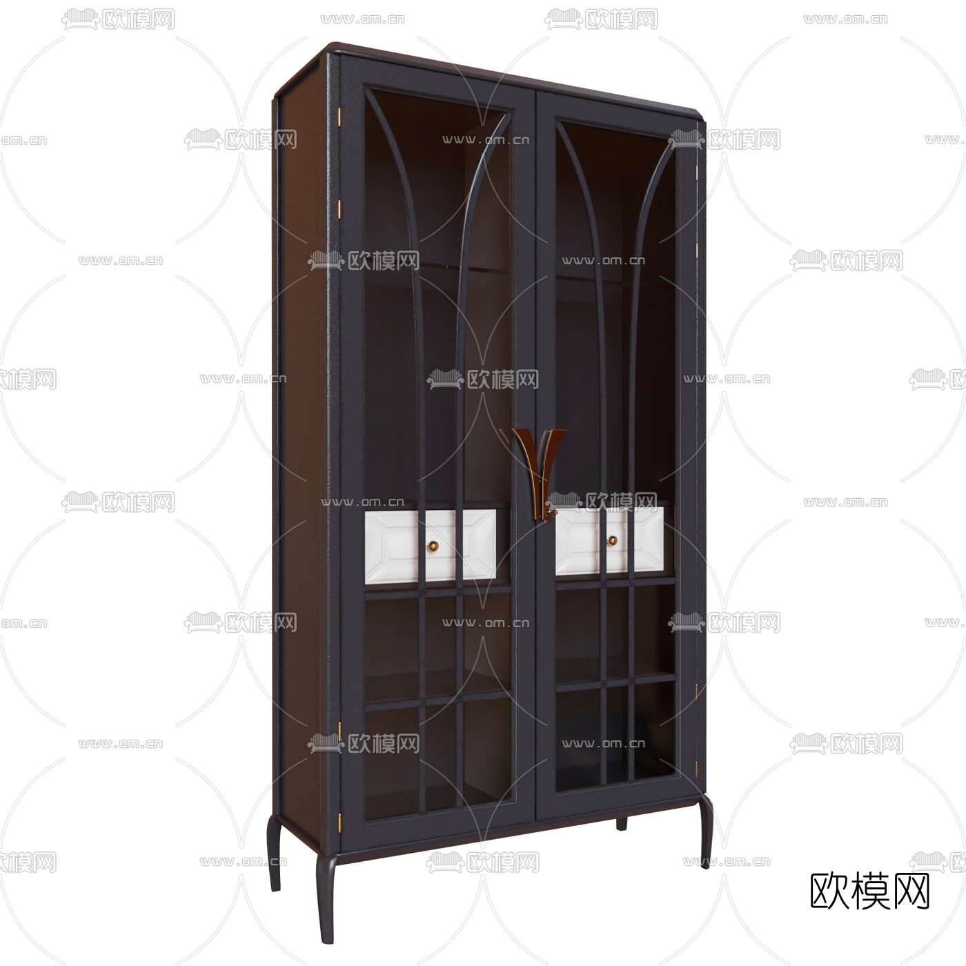 北欧双开门衣柜免费3d模型下载（渲染图2）