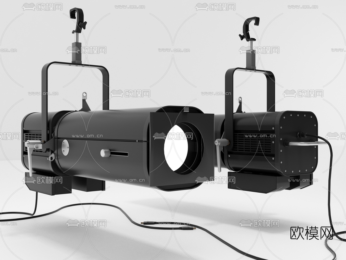 现代舞台投光射灯3d模型