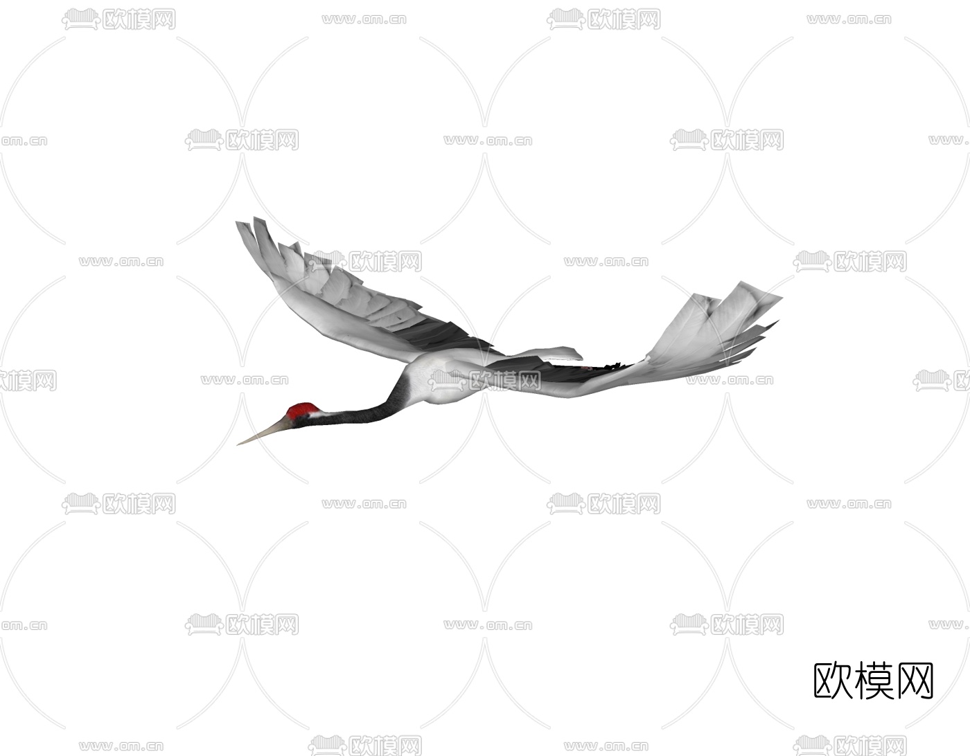 现代丹顶鹤免费su模型下载