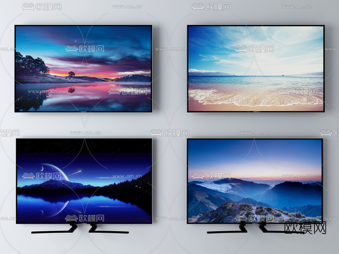 现代电视机3d模型