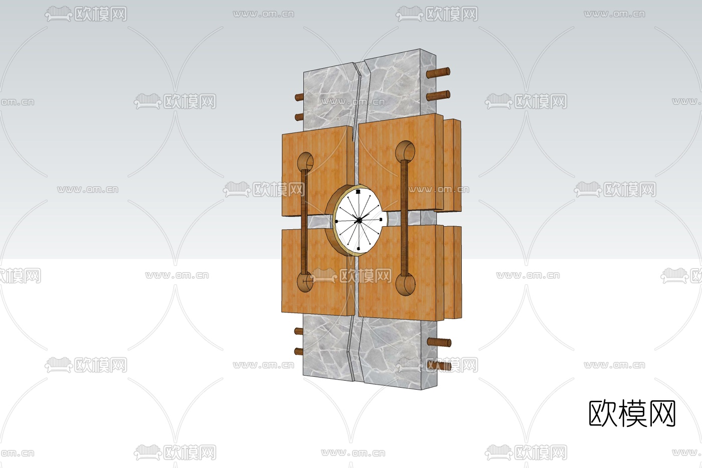 现代日晷小品免费su模型下载