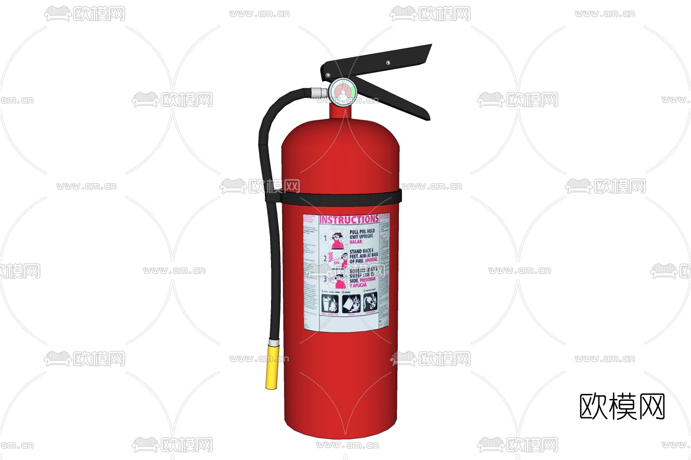 现代干粉灭火器免费su模型下载