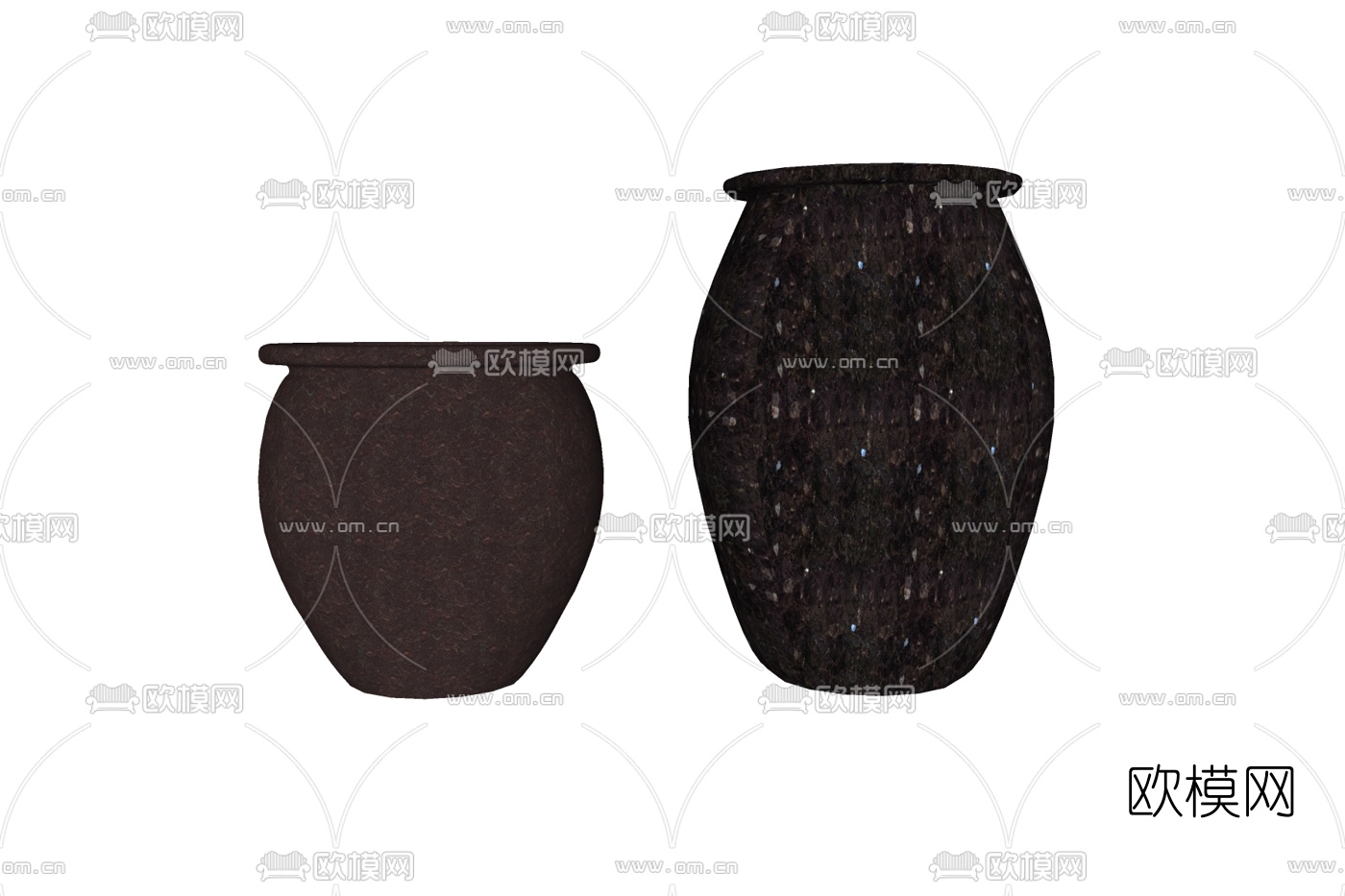 现代陶罐免费su模型下载