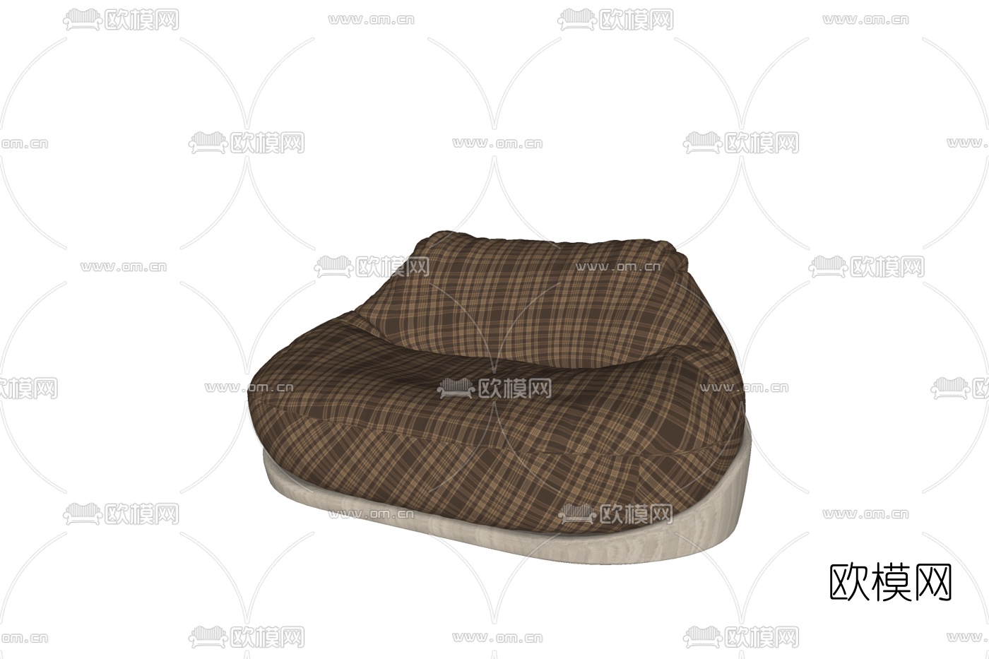 现代布艺懒人沙发免费su模型下载
