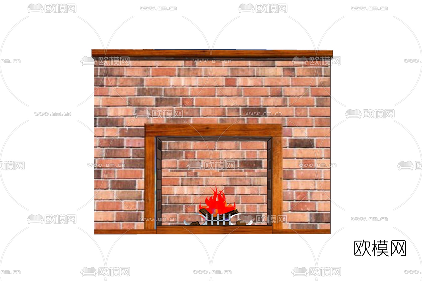 现代壁炉免费su模型下载