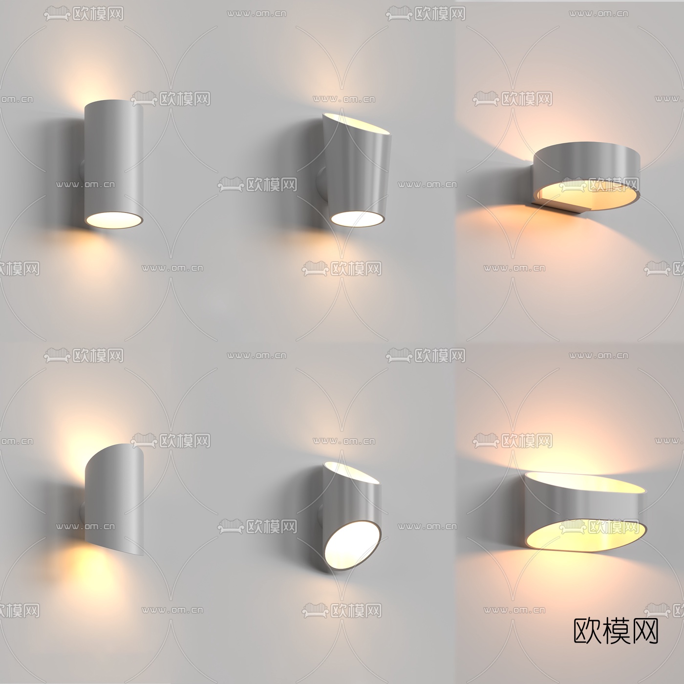 现代时尚壁灯3d模型