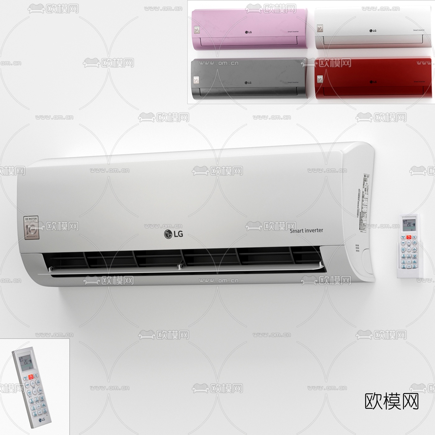 现代挂式空调3d模型