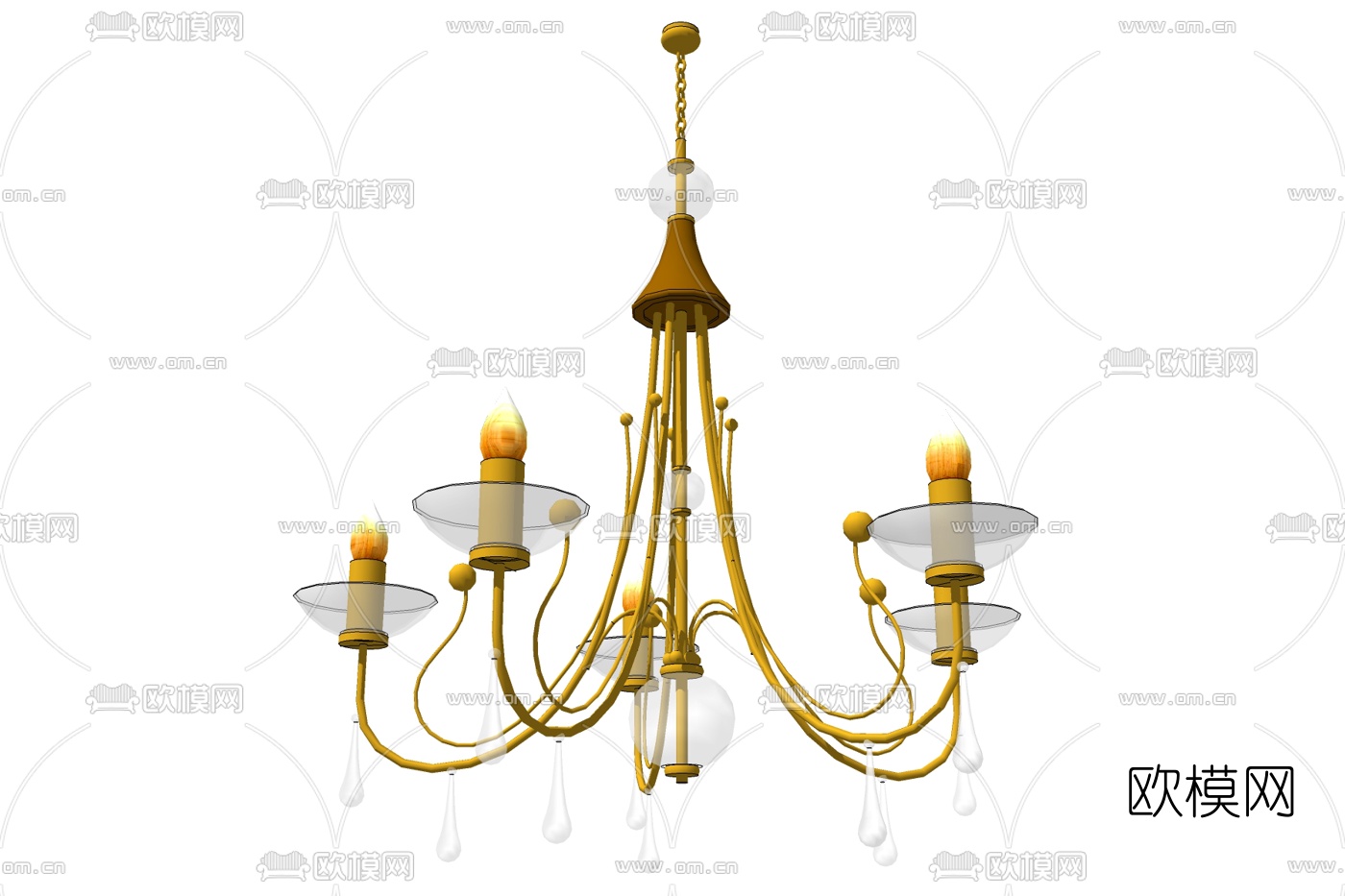 简欧吊灯免费su模型
