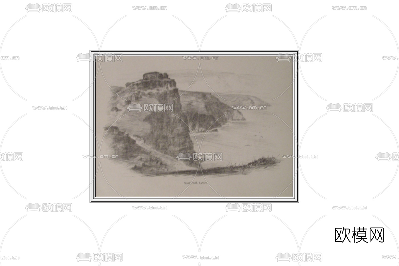 现代艺术装饰画免费su模型下载