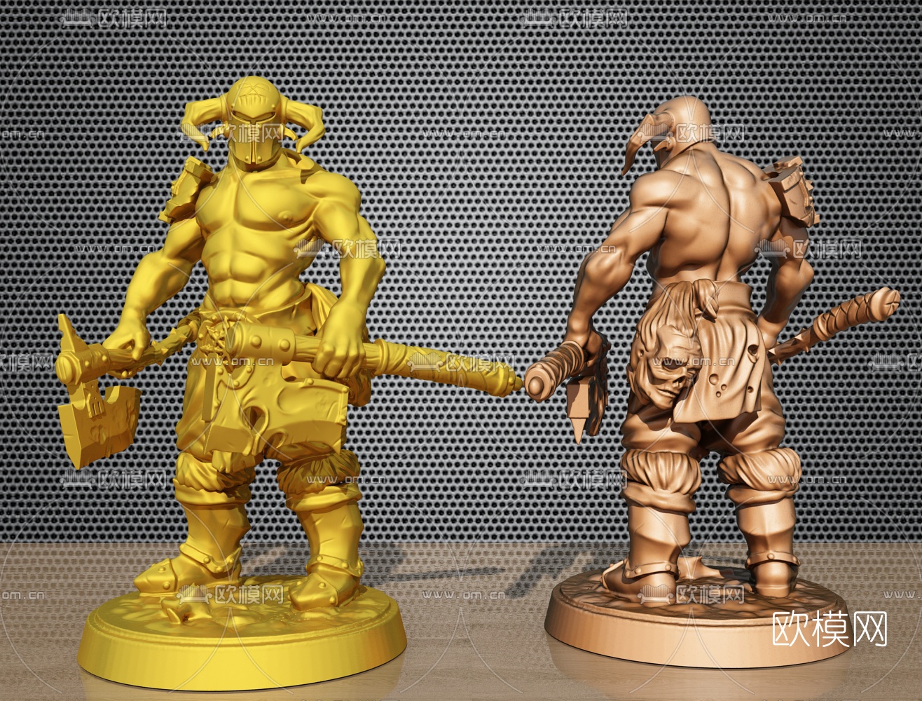 现代魔兽战士雕塑3d雕塑