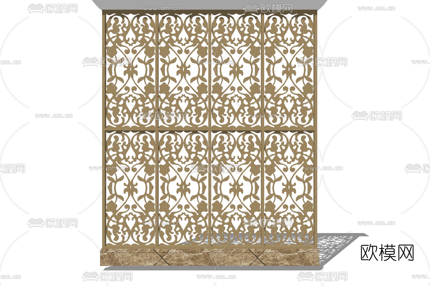 简欧屏风免费su模型下载
