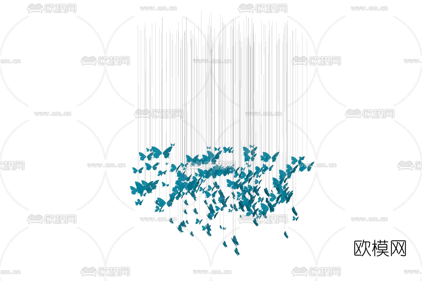 现代水晶装饰灯免费su模型下载