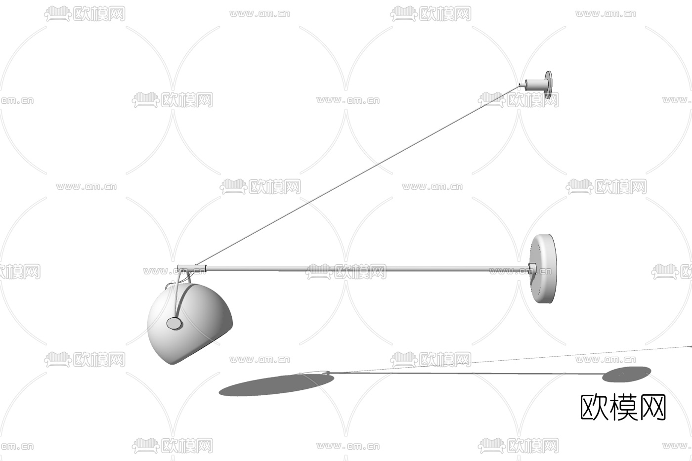现代金属壁灯免费su模型下载