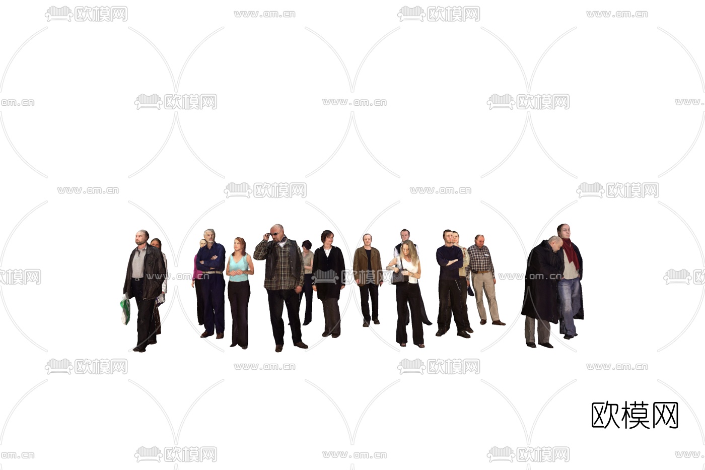 现代站姿人物免费su模型下载