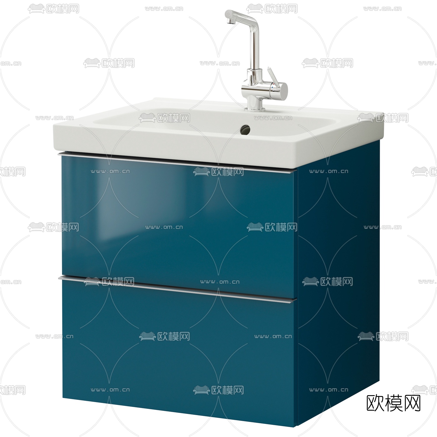 现代浴室洗手台su模型下载（渲染图3）