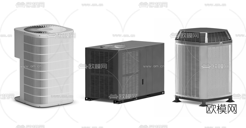 现代中央空调外机3d模型下载