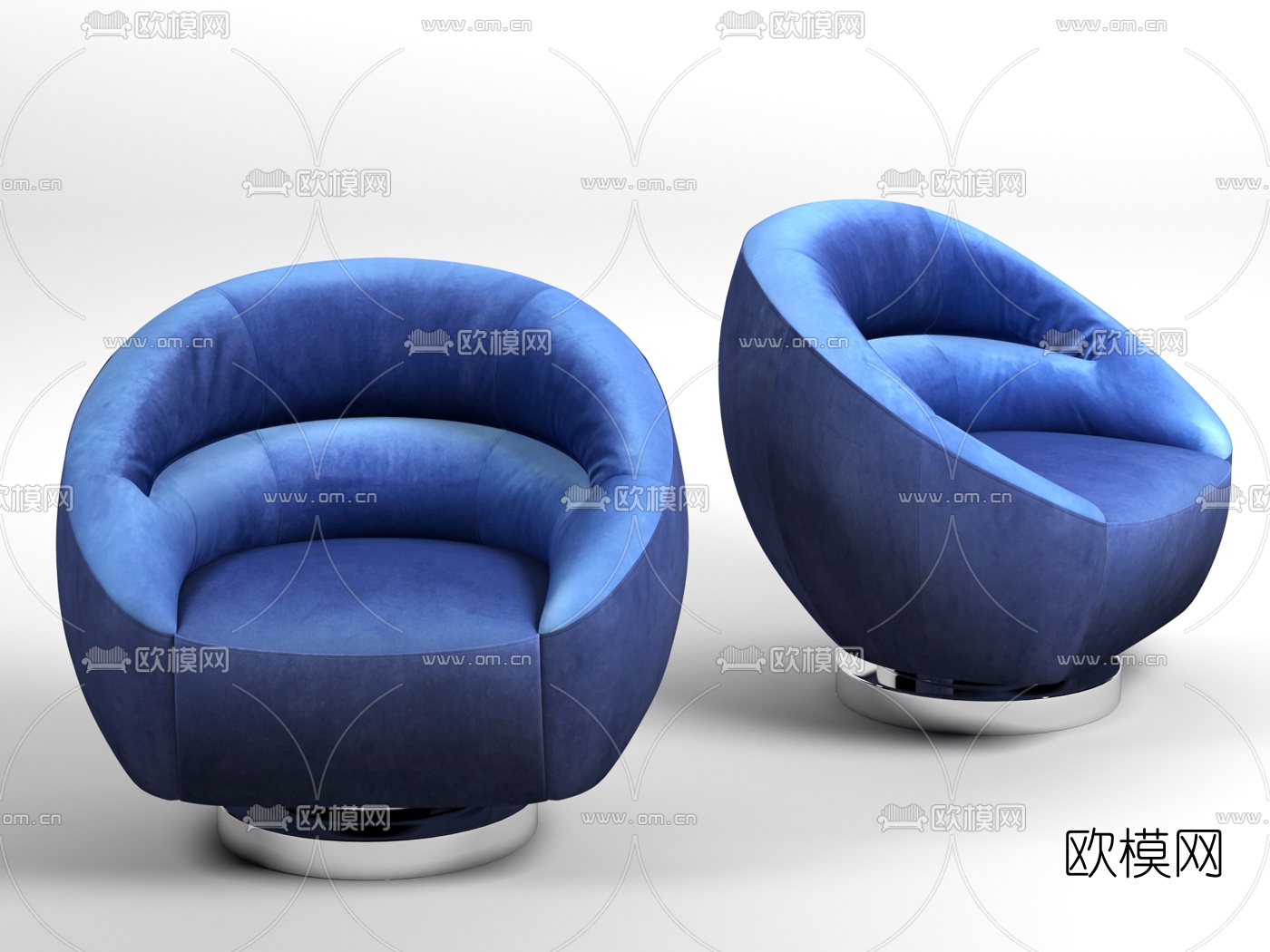 现代布艺休闲沙发3d模型