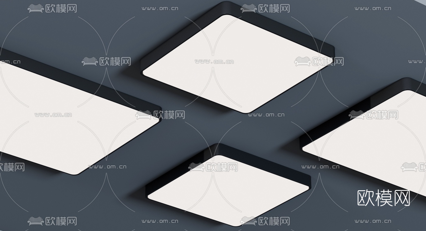 现代金属吸顶灯3d模型
