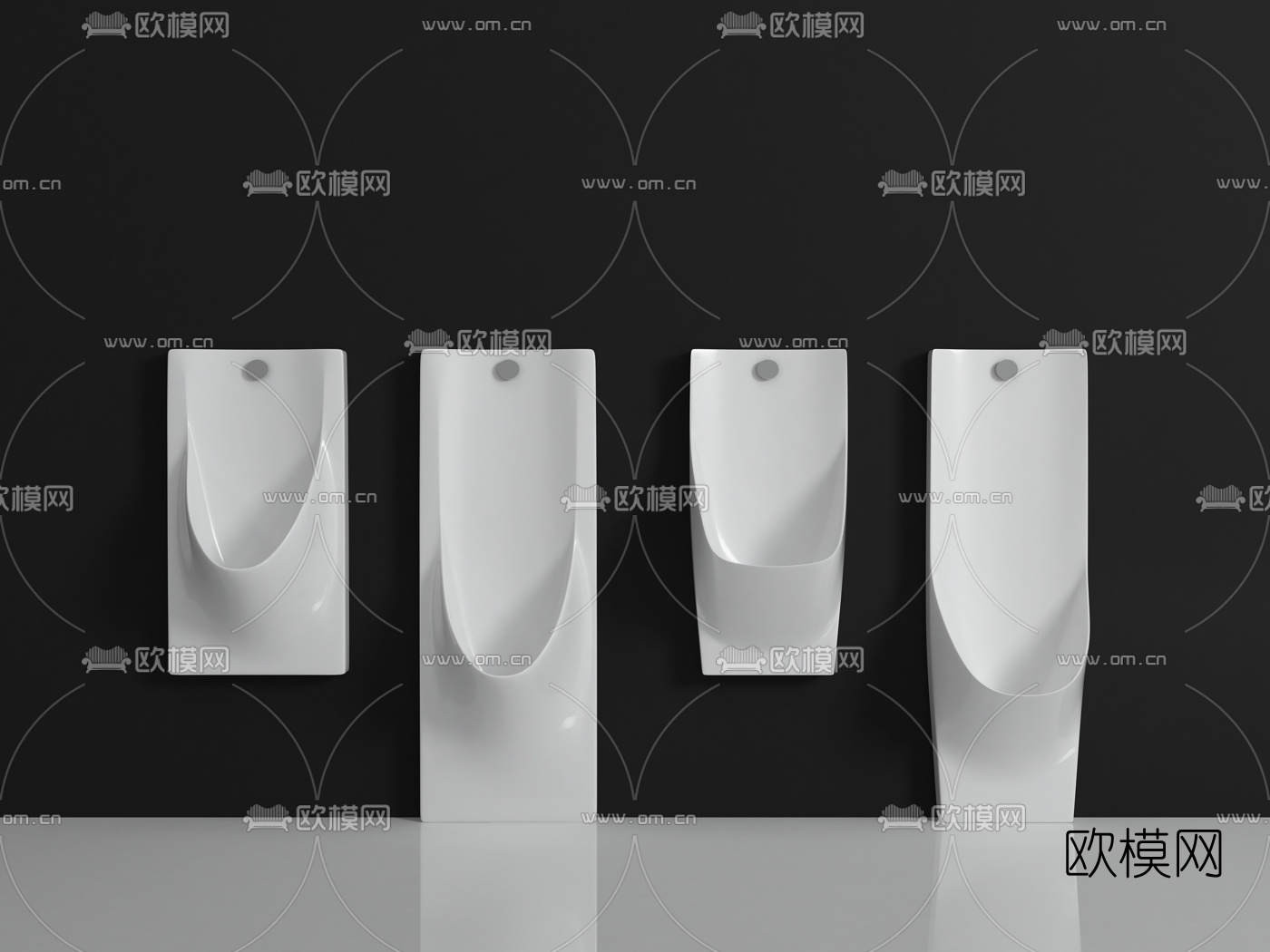 现代小便斗3d模型
