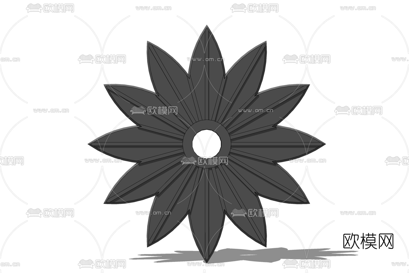 欧式铁艺雕花免费su模型下载