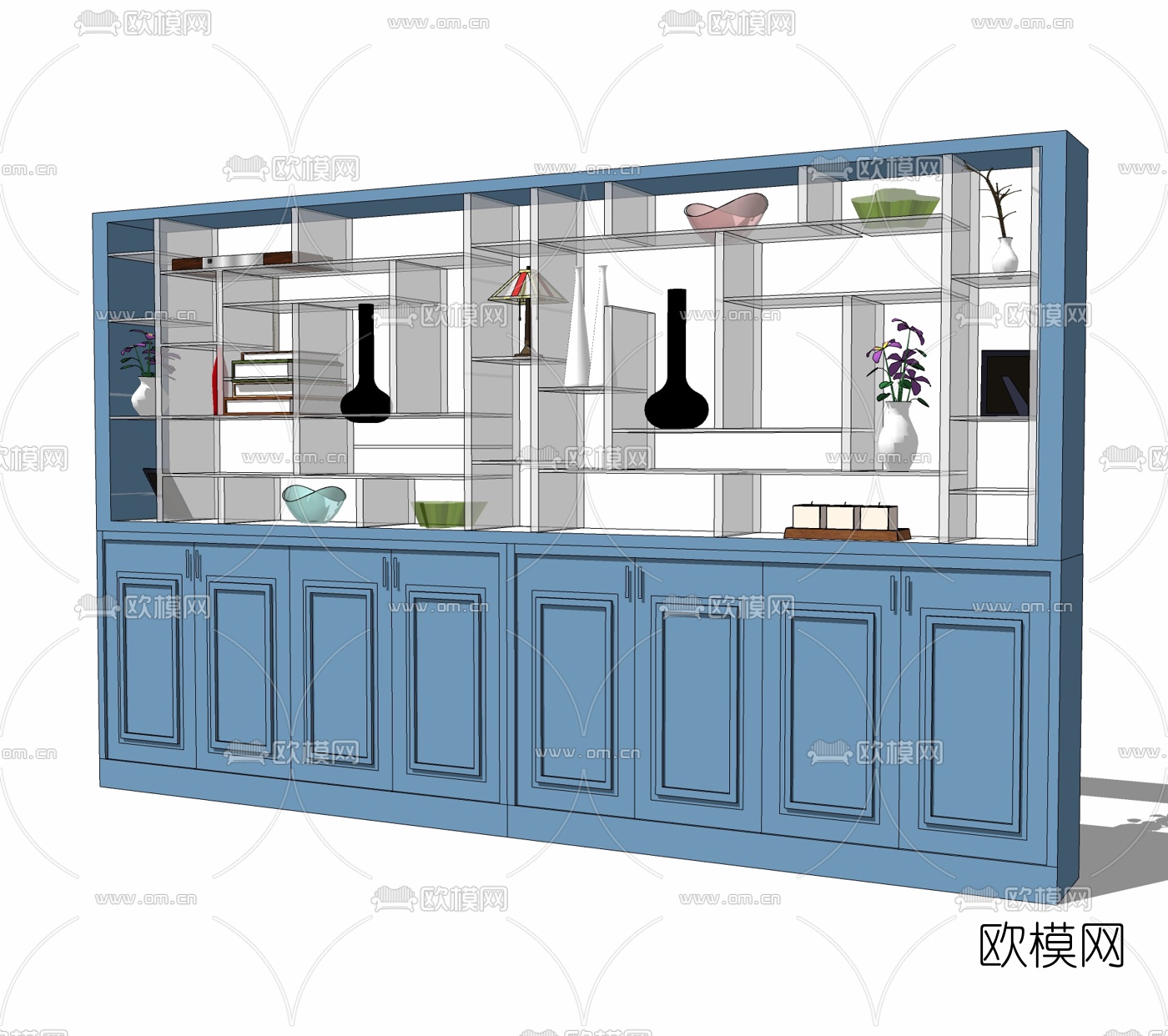 美式装饰柜免费su模型下载