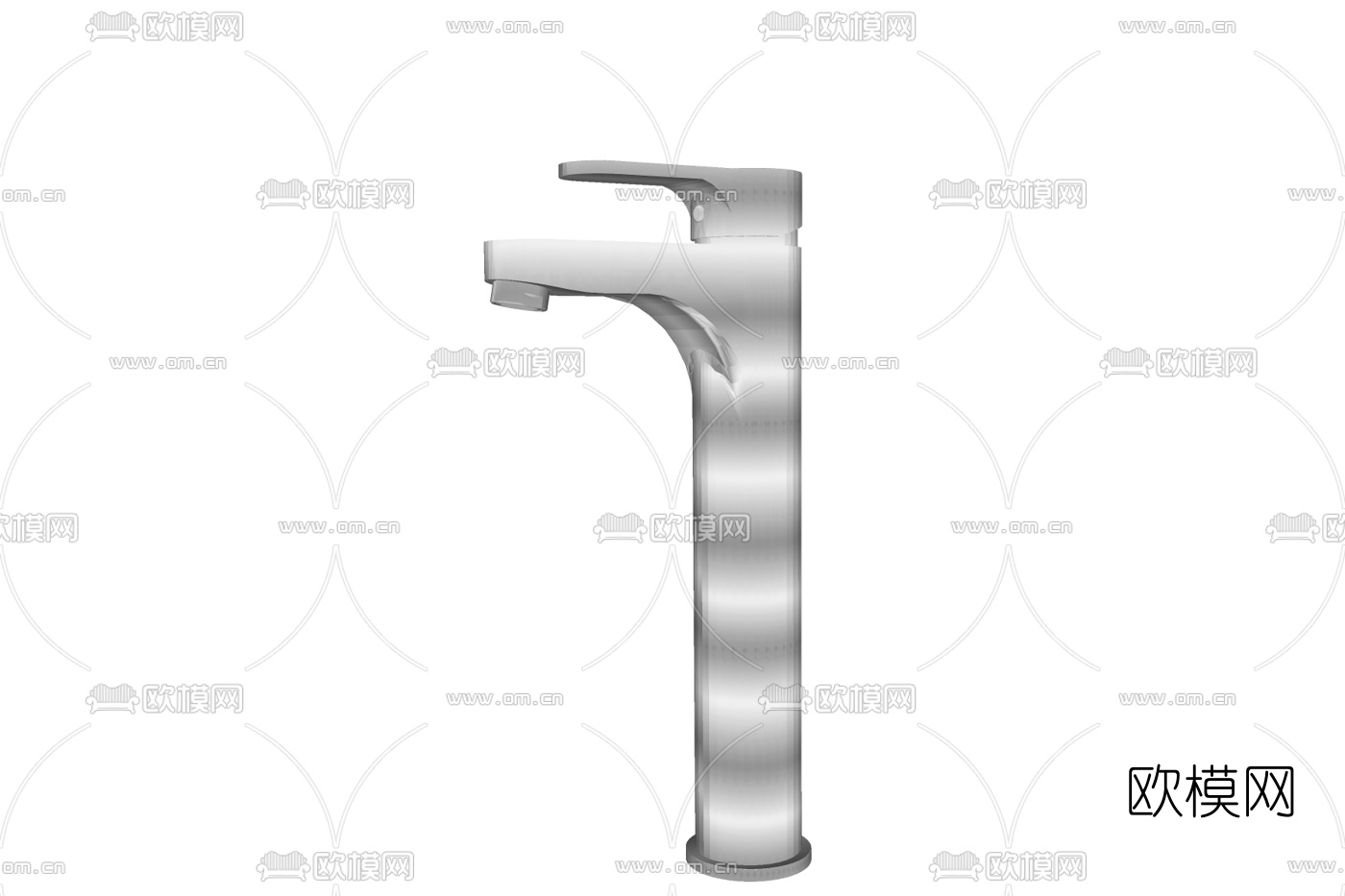 现代不锈钢水龙头免费su模型下载