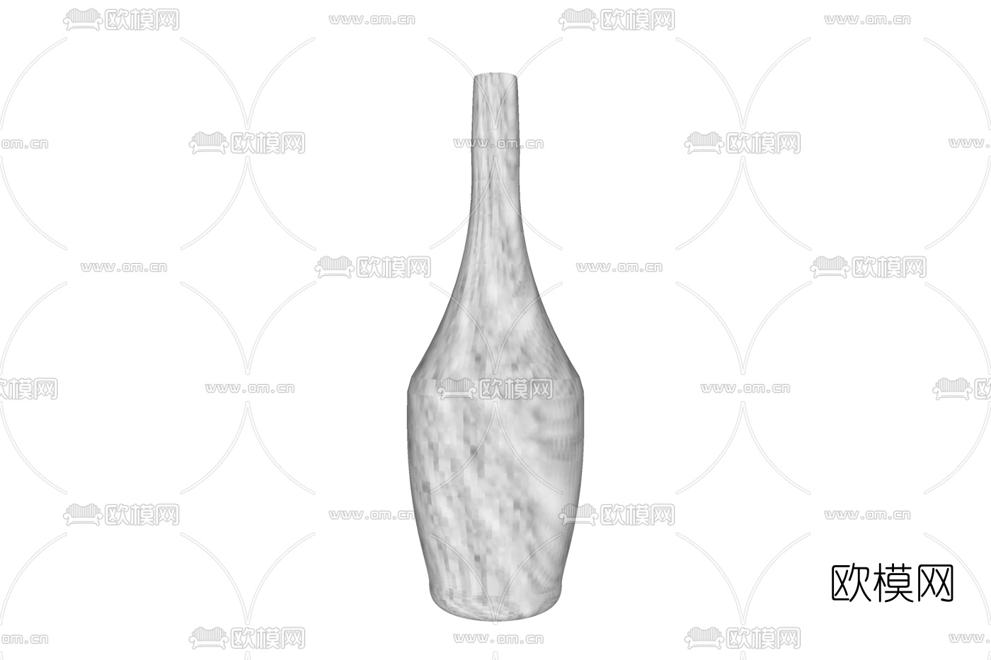 现代陶瓷花瓶免费su模型下载