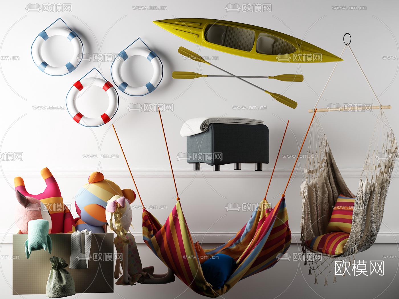 地中海冲浪运动品3d模型下载