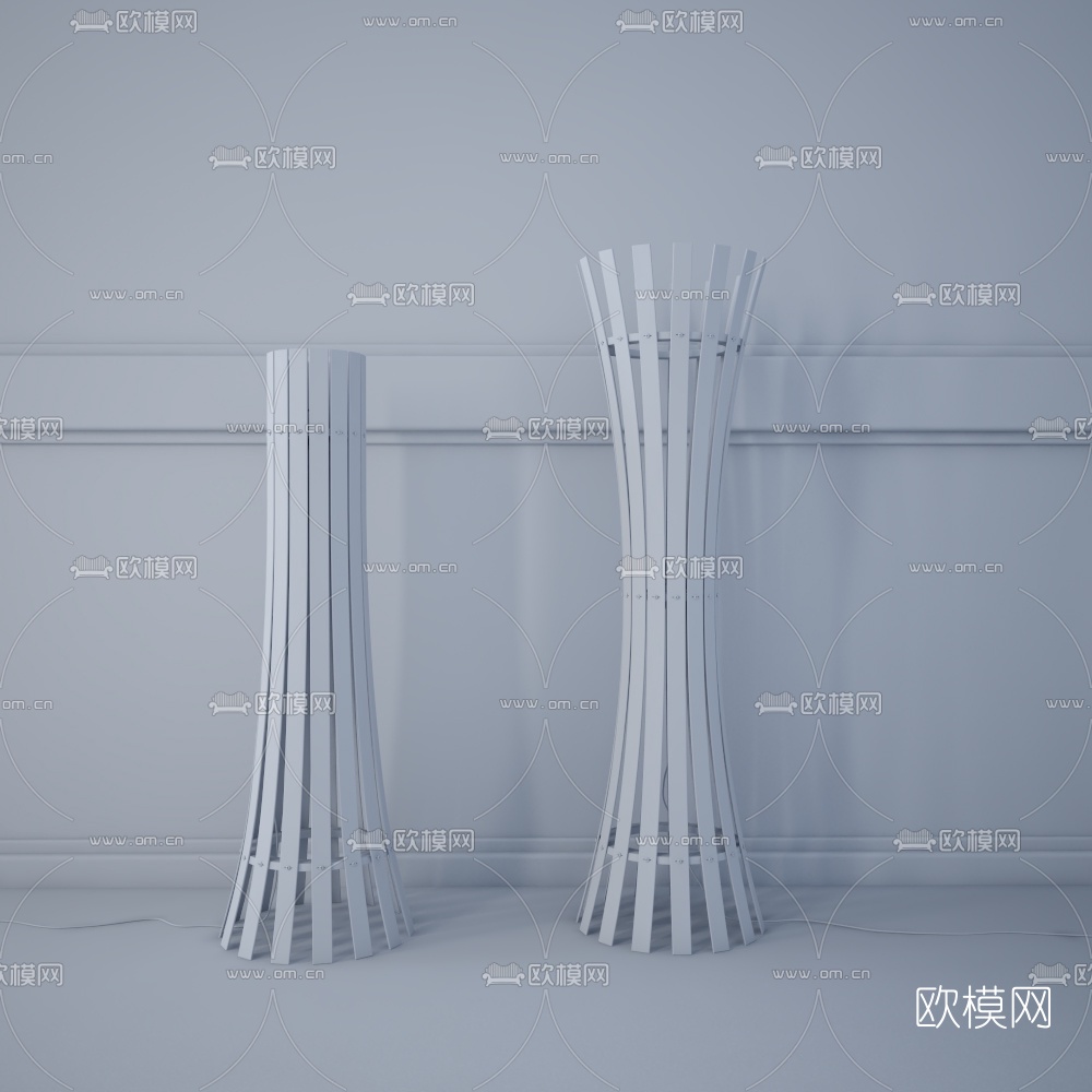 日韩竹编装饰灯3d模型