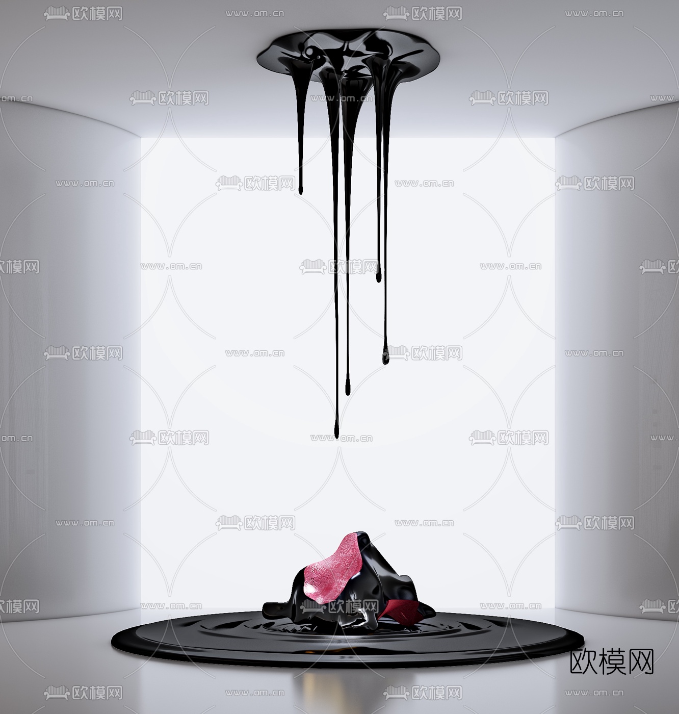 现代艺术雕塑3d模型下载