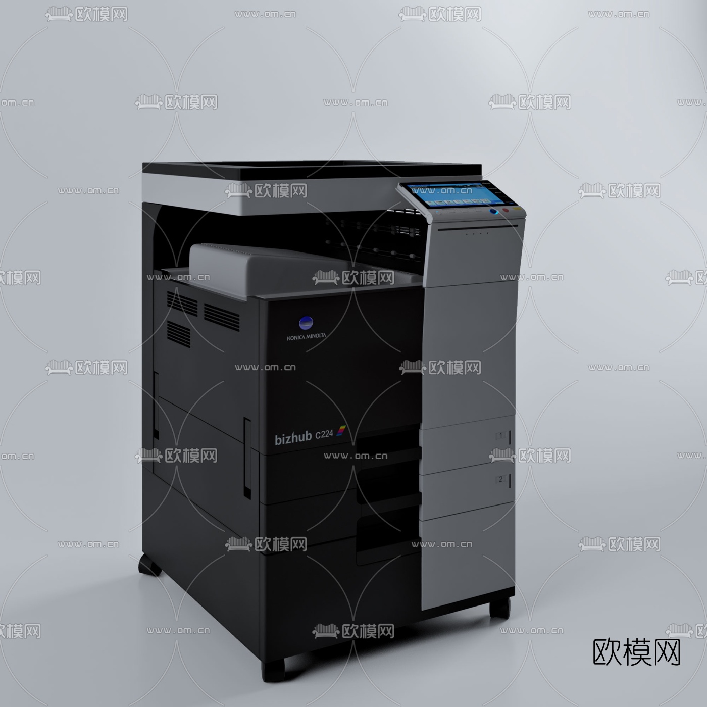 现代打印机复印机3d模型