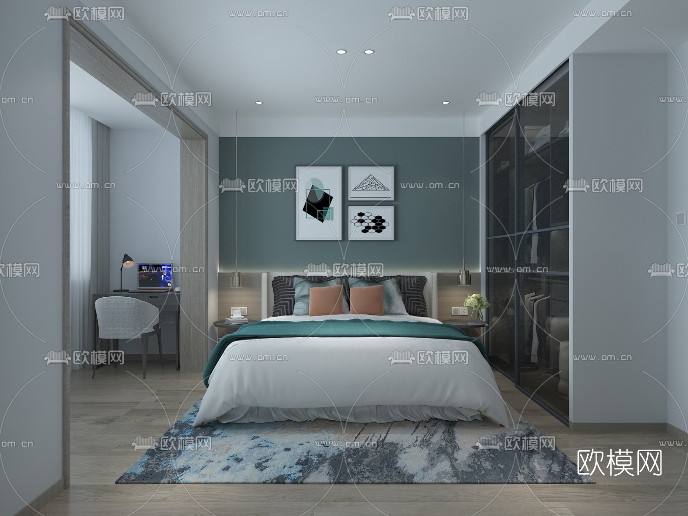 现代卧室免费3d模型