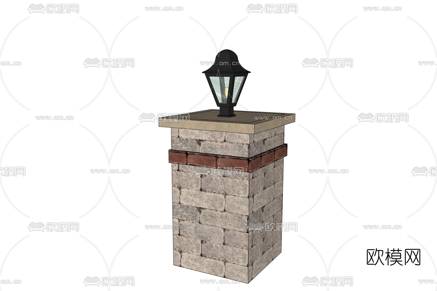 欧式罗马柱免费su模型下载