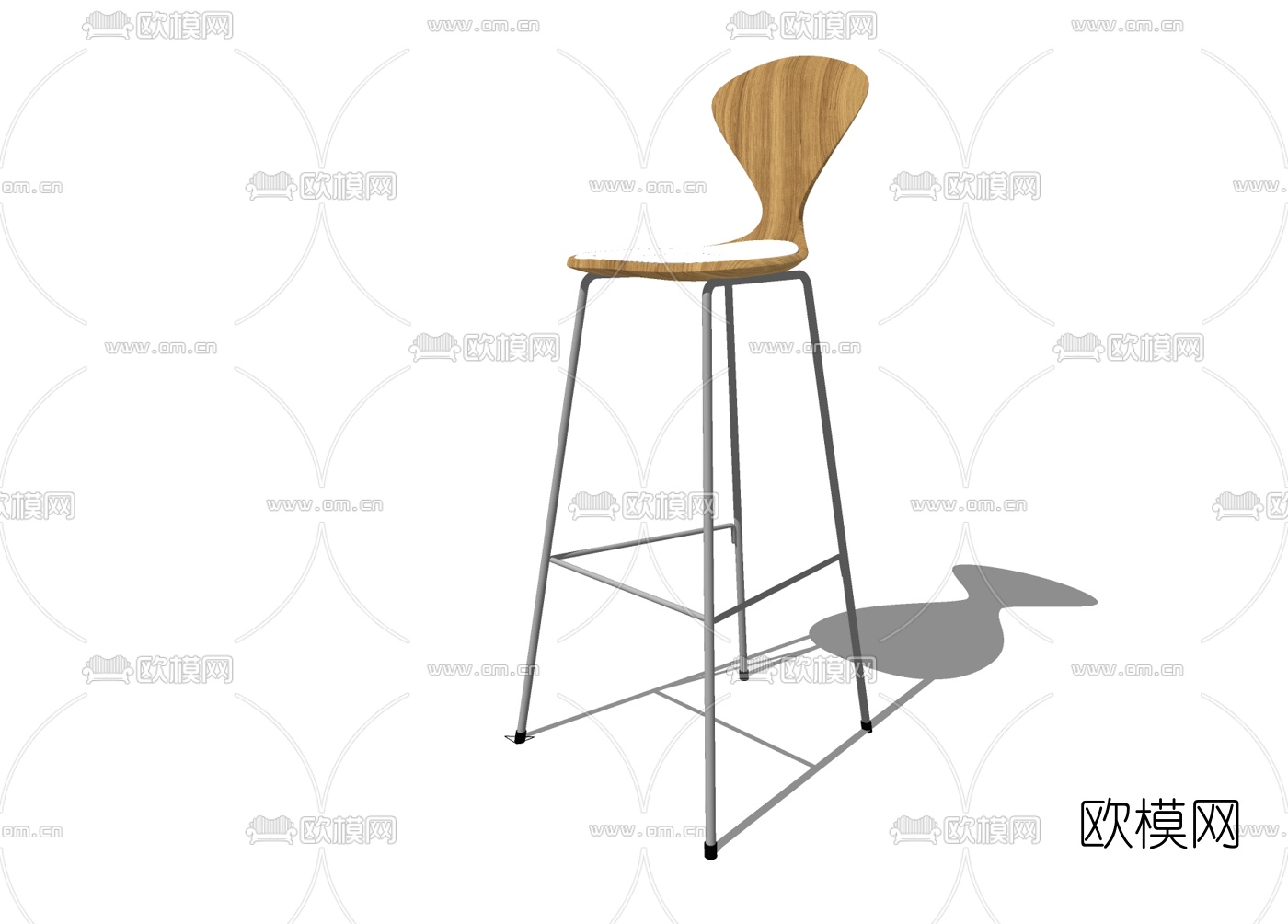 现代吧台椅免费su模型下载