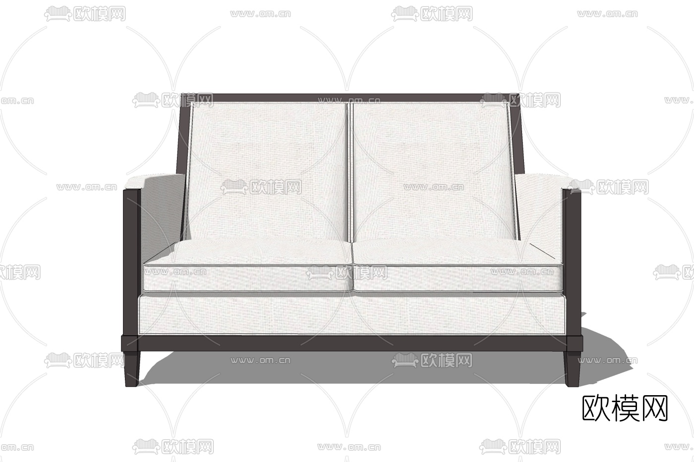 现代双人沙发免费su模型下载