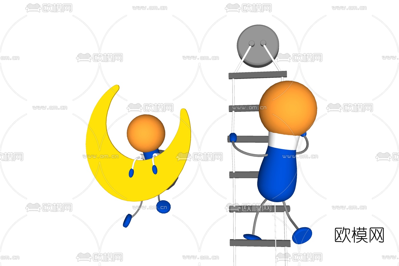 现代儿童壁灯免费su模型下载