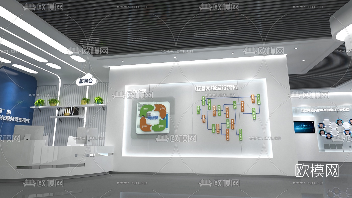 现代科技展厅3d模型