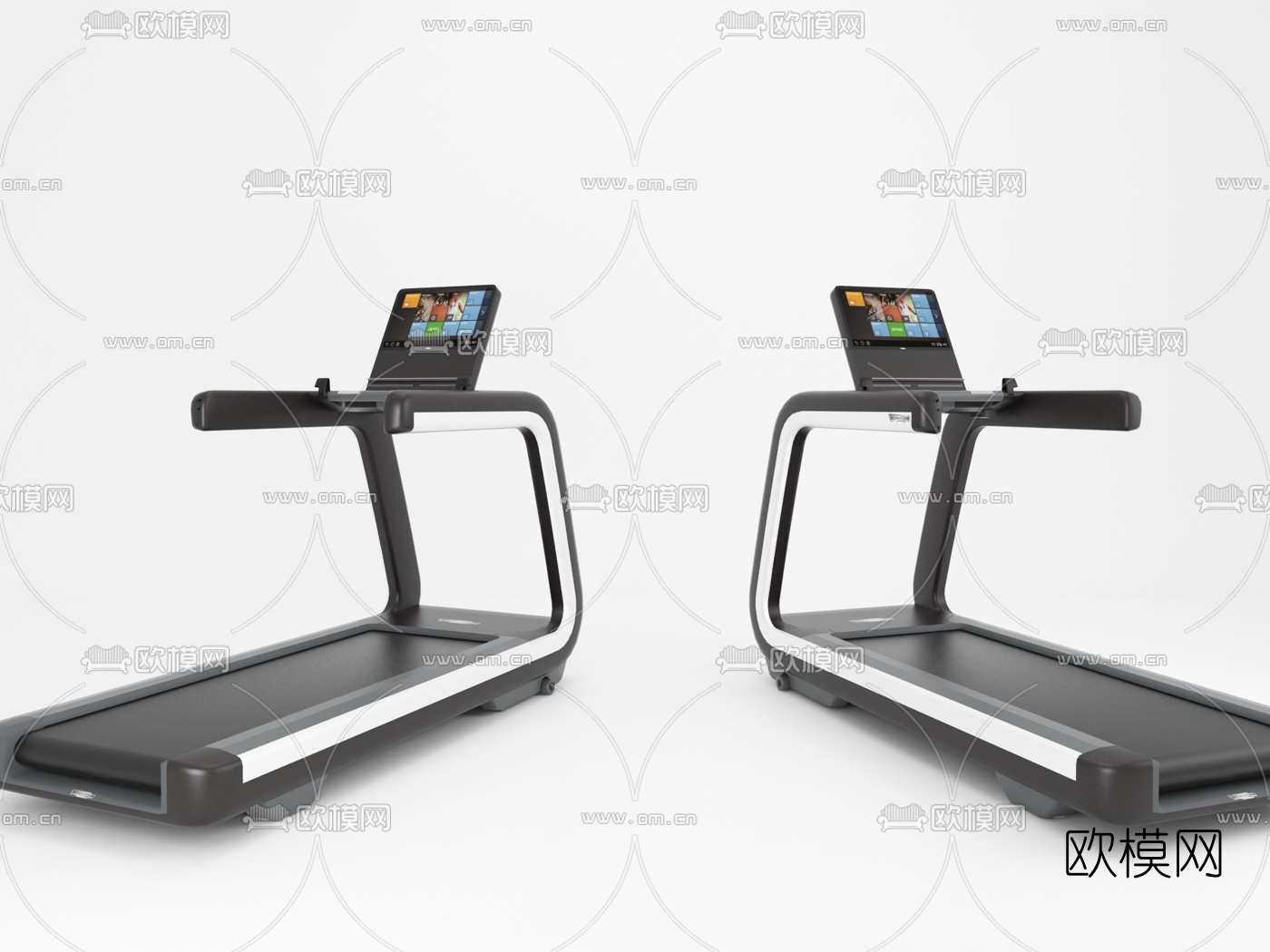 现代跑步机3d模型下载