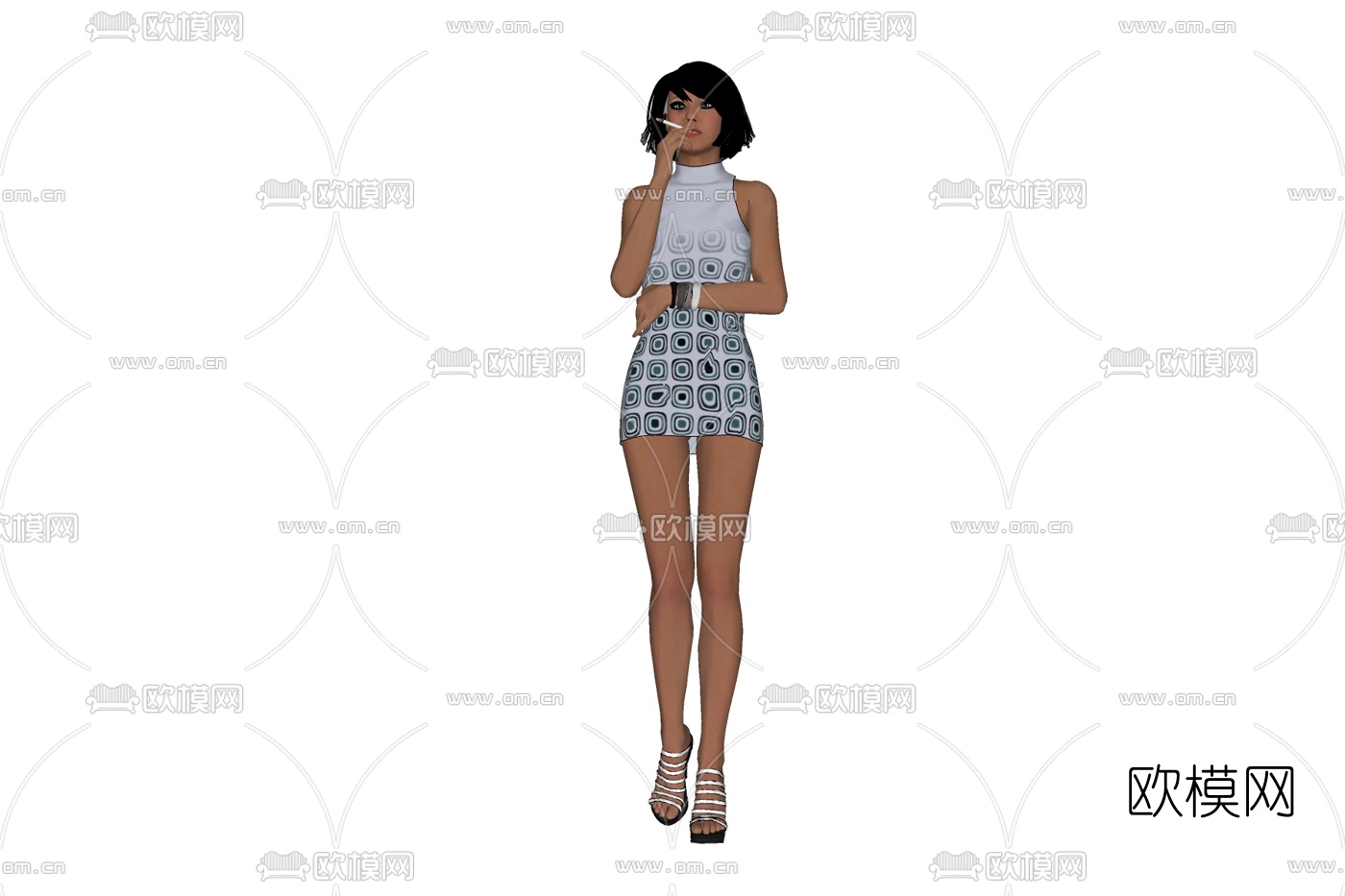 现代人物免费su模型下载