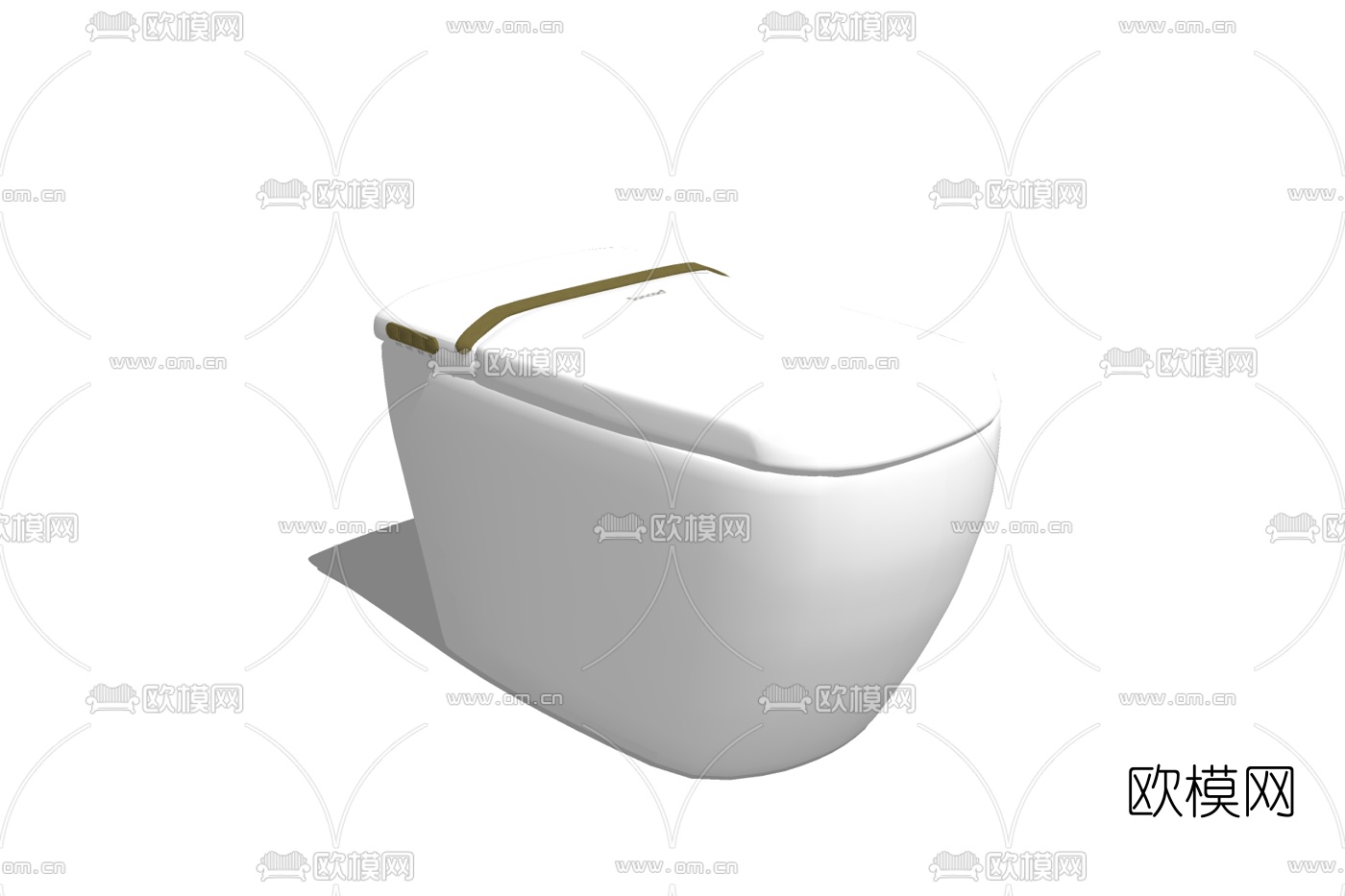 现代分体式智能马桶免费su模型下载