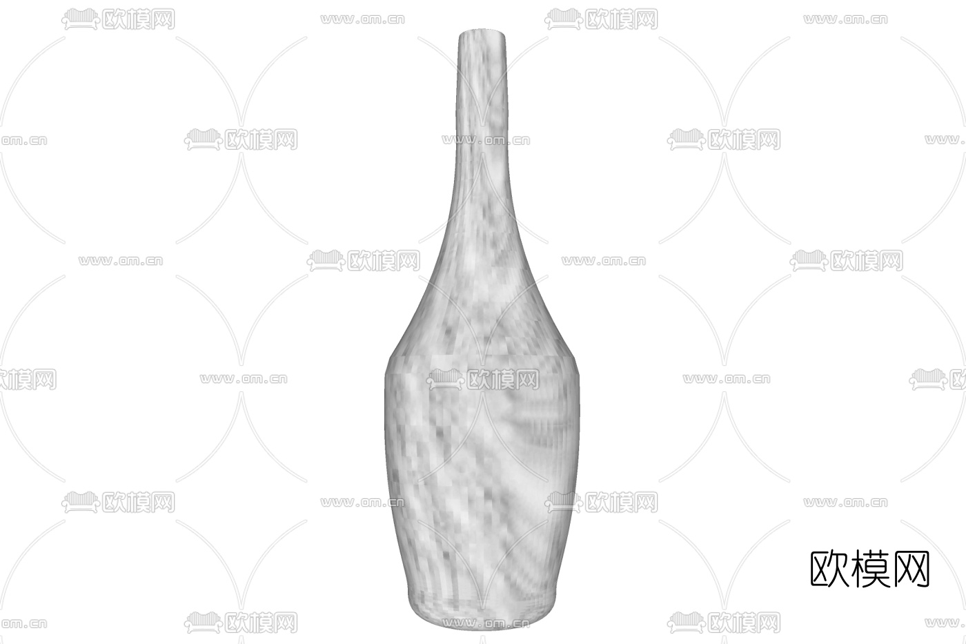 现代陶瓷花瓶免费su模型下载