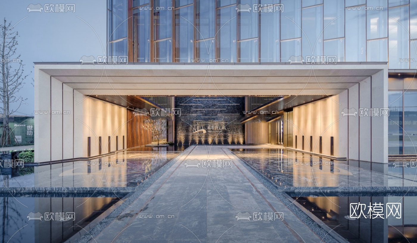 现代展示中心su模型下载（渲染图4）