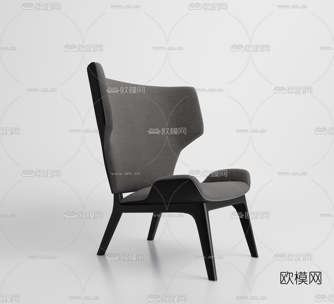 现代布艺休闲椅3d模型-免费3dmax模型库-欧模网