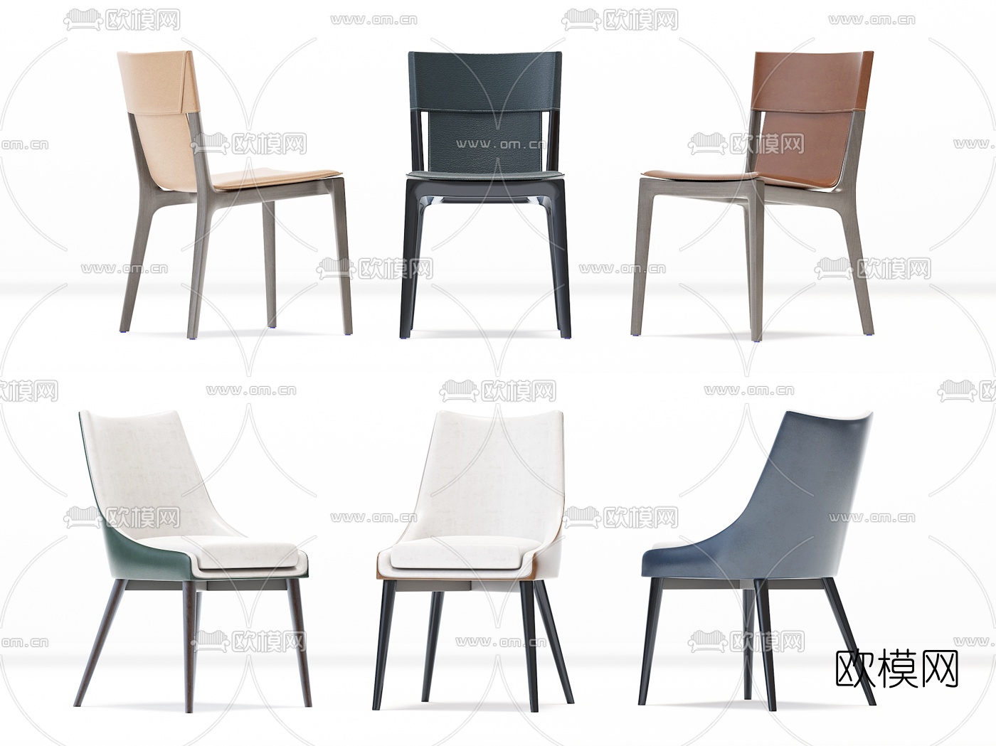 现代布艺单椅3d模型下载