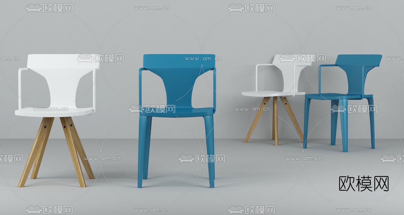 现代简易单椅3d模型