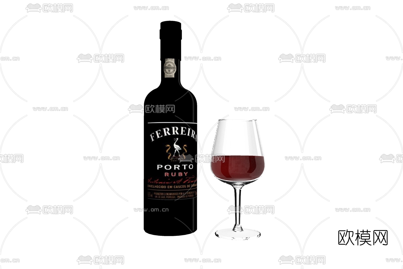 现代波特酒免费su模型下载