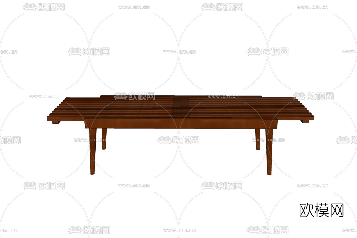 北欧实木茶几免费su模型下载