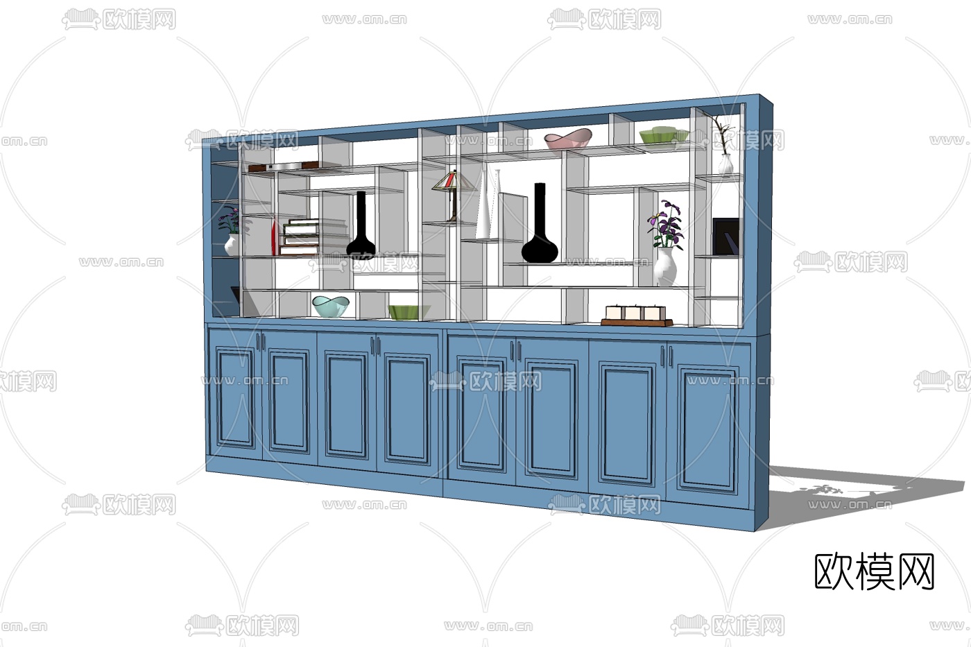 简欧酒柜免费su模型下载